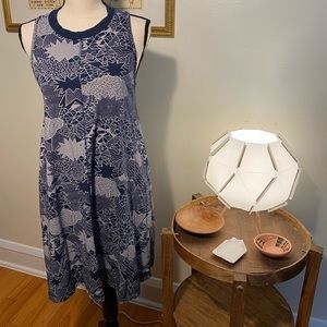 Brooklyn Industries Navy‎ Print Sleeveless Summer Dress Size Medium